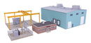 Walthers Cornerstone HO 933-B4107 Trnsfrmr Factory with Trlr