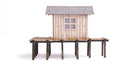Walthers SceneMaster 949-4110 HO Fisherman's Shanty - Laser-Cut Wood Kit - 3-9/64 x 1-1/2  x 2-1/8"  8 x 3.7 x 5.4cm