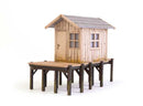 Walthers SceneMaster 949-4110 HO Fisherman's Shanty - Laser-Cut Wood Kit - 3-9/64 x 1-1/2  x 2-1/8"  8 x 3.7 x 5.4cm