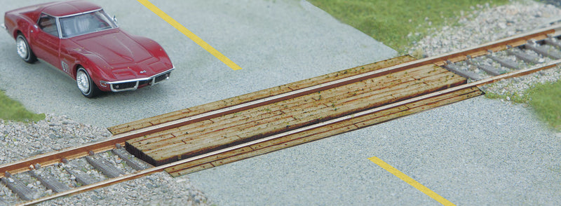 Walthers Scenemaster 949-4158 HO Wood Grade Crossing -- Laser-Cut Wood Kit - Single