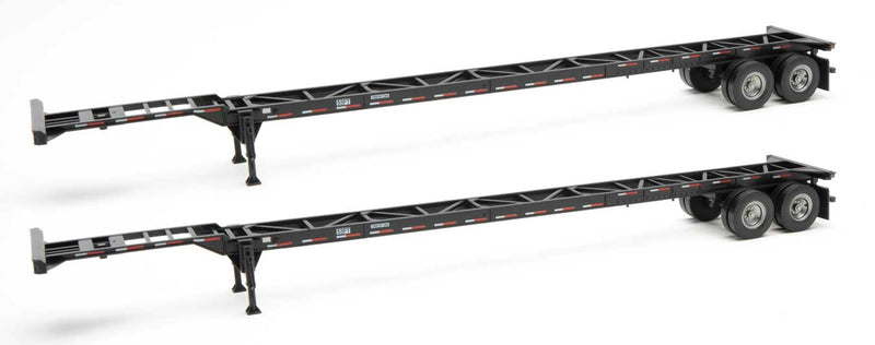 Walthers SceneMaster 949-4603 53' Container Chassis (2-Pack) --  Black, HO