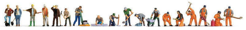 PREORDER Walthers SceneMaster 949-6090 HO People at Work - Extra Large Set -- Modern Era pkg(18)