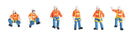 Walthers (SceneMaster) HO 949-6201 Trackside Workers, Transload Facility, 6-Pack