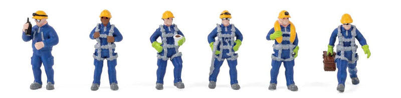 PREORDER Walthers SceneMaster HO 949-6209 Wind Turbine Technicians (6-Pack)