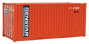 Walthers Scenemaster 949-8003 HO 20' Corrugated Container with Flat Panel - Assembled -- Genstar (orange, blue, white)