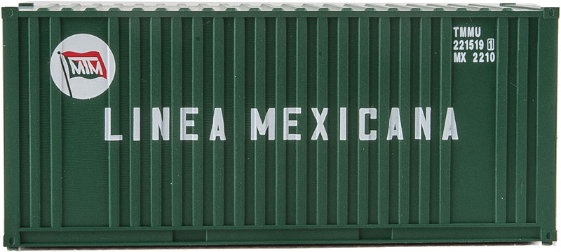 Walthers Scenemaster 949-8008 HO 20' Corrugated Container with Flat Panel - Assembled -- Linea Mexicana