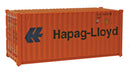 Walthers Scenemaster 949-8055 HO 20' Corrugated Container - Assembled -- Hapag-Lloyd (orange, blue)