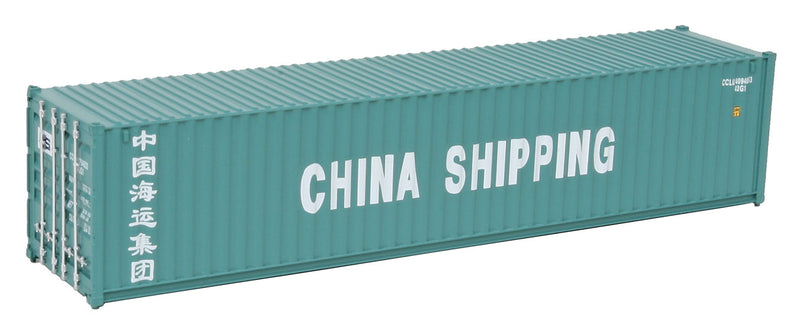 Walthers Scenemaster 949-8151 HO 40' Corrugated Container - Assembled -- China Shipping (green, white)
