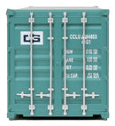 Walthers Scenemaster 949-8151 HO 40' Corrugated Container - Assembled -- China Shipping (green, white)