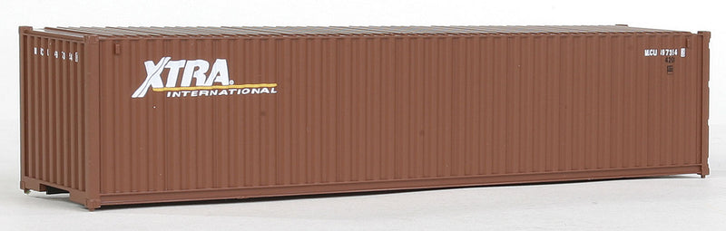 Walthers Scenemaster 949-8154 HO 40' Corrugated Container - Assembled -- XTRA (brown, white)