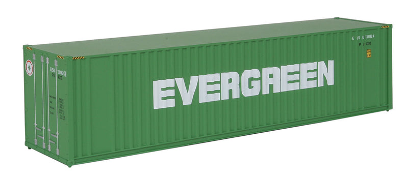 Walthers Scenemaster 949-8202 HO 40' Hi Cube Corrugated Container w/Flat Roof - Assembled -- Evergreen (green, white)