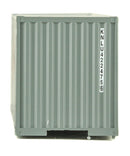 Walthers Scenemaster 949-8219 HO 40' Hi-Cube Corrugated Container w/Flat Roof - Assembled -- Nedlloyd (gray, orange, black)