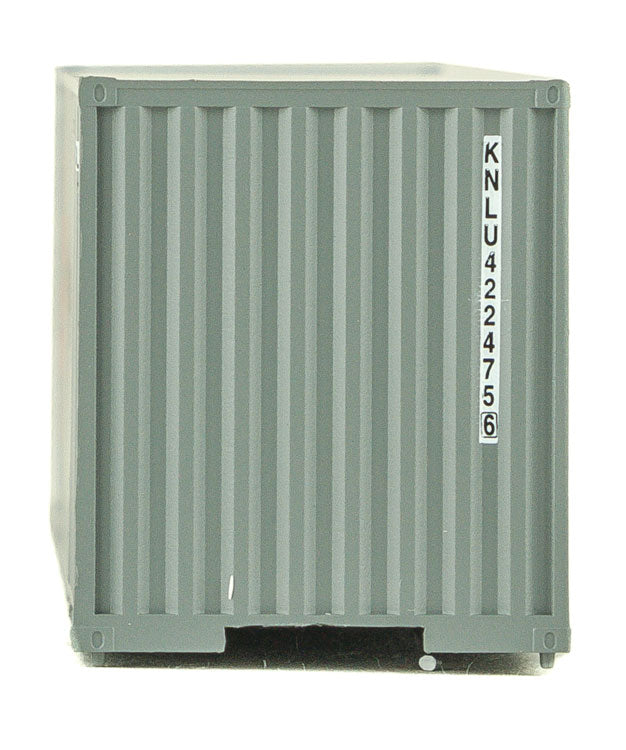 Walthers Scenemaster 949-8219 HO 40' Hi-Cube Corrugated Container w/Flat Roof - Assembled -- Nedlloyd (gray, orange, black)