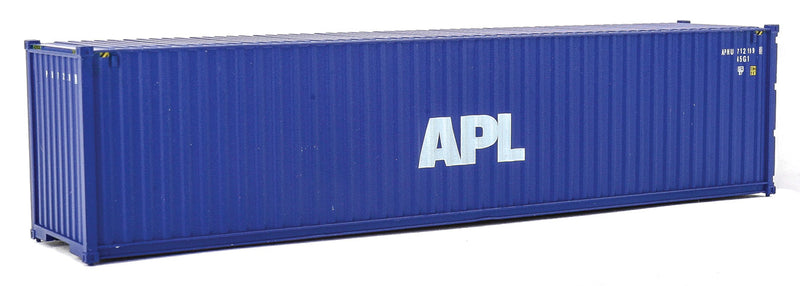 Walthers Scenemaster 949-8259 HO 40' Hi-Cube Corrugated-Side Container - Assembled -- American President Lines APL (blue, white)