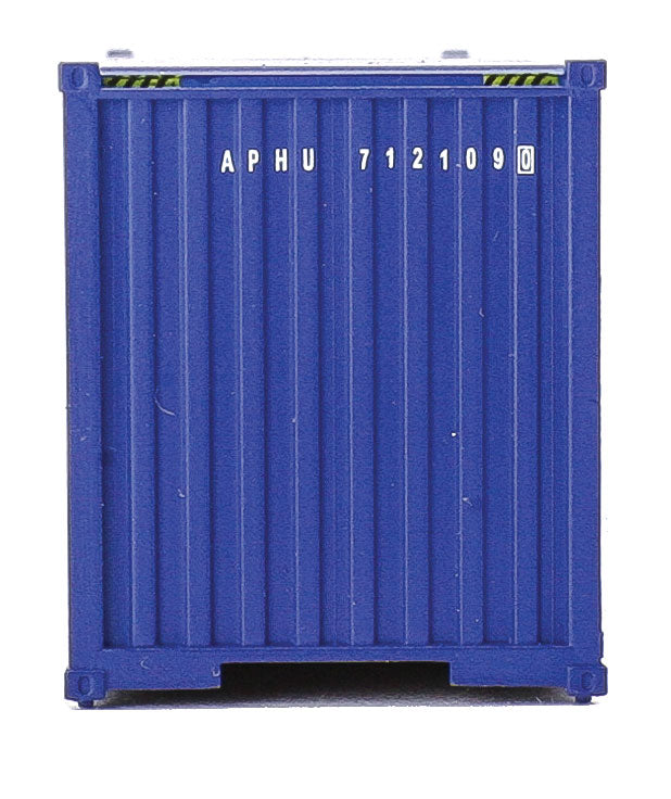 Walthers Scenemaster 949-8259 HO 40' Hi-Cube Corrugated-Side Container - Assembled -- American President Lines APL (blue, white)