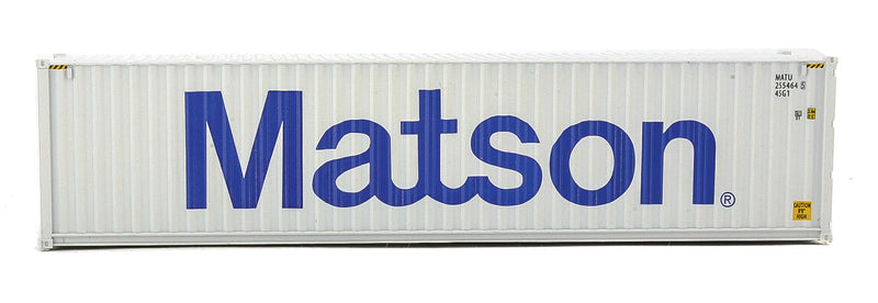 Walthers Scenemaster 949-8263 HO 40' Hi-Cube Corrugated-Side Container - Assembled -- Matson (gray, blue)