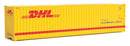 Walthers Scenemaster 949-8267 HO 40' Hi-Cube Corrugated-Side Container - Assembled - DHL (yellow, red)