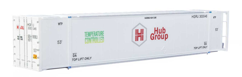Walthers SceneMaster 949-8705 53' Reefer Container - Ready to Run --  Hub Group, HO