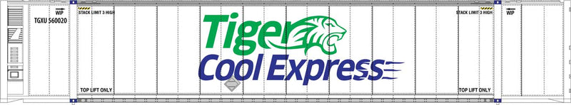 Walthers SceneMaster 949-8708 53' Reefer Container - Ready to Run -- Tiger Cool Express, HO