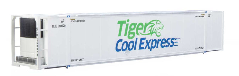 Walthers SceneMaster 949-8708 53' Reefer Container - Ready to Run -- Tiger Cool Express, HO