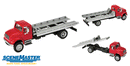 Walthers Scenemaster 949-11591 HO International(R) 4900 Roll-On/Roll-Off Flatbed - Assembled -- Red
