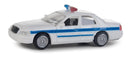 Walthers (SceneMaster) HO 949-12025 Ford Crown Victoria Police Interceptor, Police, Sheriff & Highway Patrol Decals (white, Blue Stripe, Nonworking Ligh