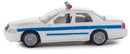Walthers (SceneMaster) HO 949-12025 Ford Crown Victoria Police Interceptor, Police, Sheriff & Highway Patrol Decals (white, Blue Stripe, Nonworking Ligh