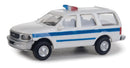 Walthers (SceneMaster) HO 949-12045 Ford Expedition Special Service Vehicle (SSV), Police, Sheriff & Highway Patrol Decals (white, Blue Stripe; Nonworking Ligh