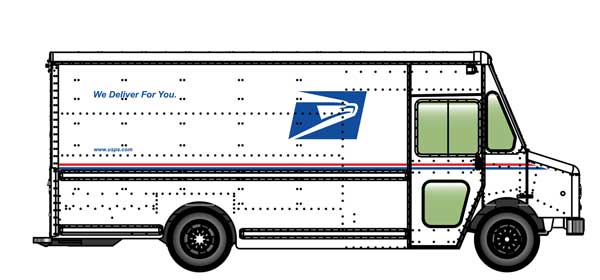 Walthers SceneMaster 949-12102 Morgan Olson(R) Route Star Van -- USPS, HO