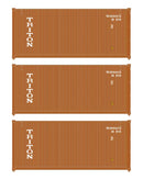 PREORDER Walthers SceneMaster 949-18055 HO 20' Fully Corrugated Container - 3-Pack -- Triton