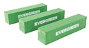 PREORDER Walthers SceneMaster 949-18200 HO 40' Flat Panel Container - 3-Pack -- Evergreen