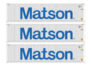 PREORDER Walthers SceneMaster 949-18253 HO 40' Fully Corrugated Container - 3-Pack -- Matson