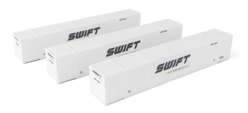PREORDER Walthers SceneMaster 949-18505 HO 53' Singamas Corrugated Side Container - 3-Pack -- Swift