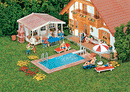 Faller HO 180542 Swimming Pool & Utility Shed Kit