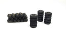 All Scale Miniatures HO 870972 Tire Stacks Unpainted 3D Printed Parts (5), Undecorated/Unlettered