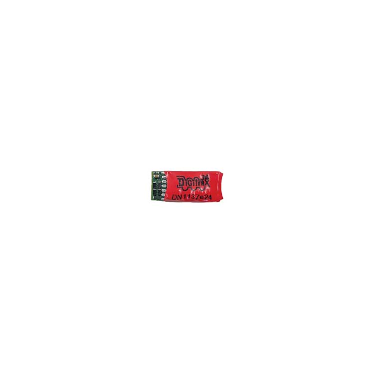 PREORDER Digitrax DN1137E24 N DN1137E24 Mobile DCC Decoder -- E24 Socket Interface, 13 FX3 Functions