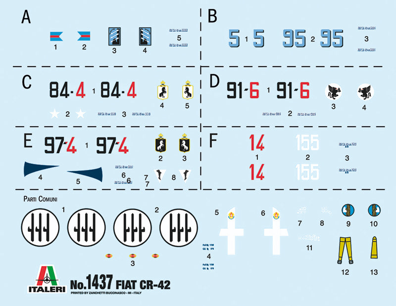 Italeri 1437 - SCALE 1 : 72 FIAT CR.42 Falco