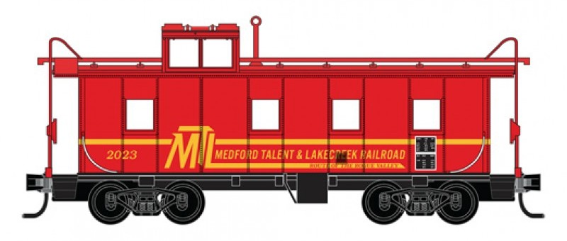 Micro-Trains N 10000590 36' Riveted Steel Caboose with Offset Cupola, Medford Talent & Lake Creek