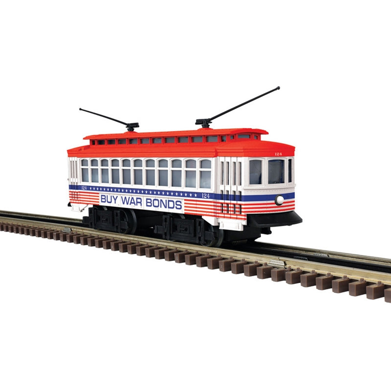 PREORDER Atlas O 1001200 Trolley 3-Rail Locomotive Conventional AC, Industrial Rail, Buy War Bonds