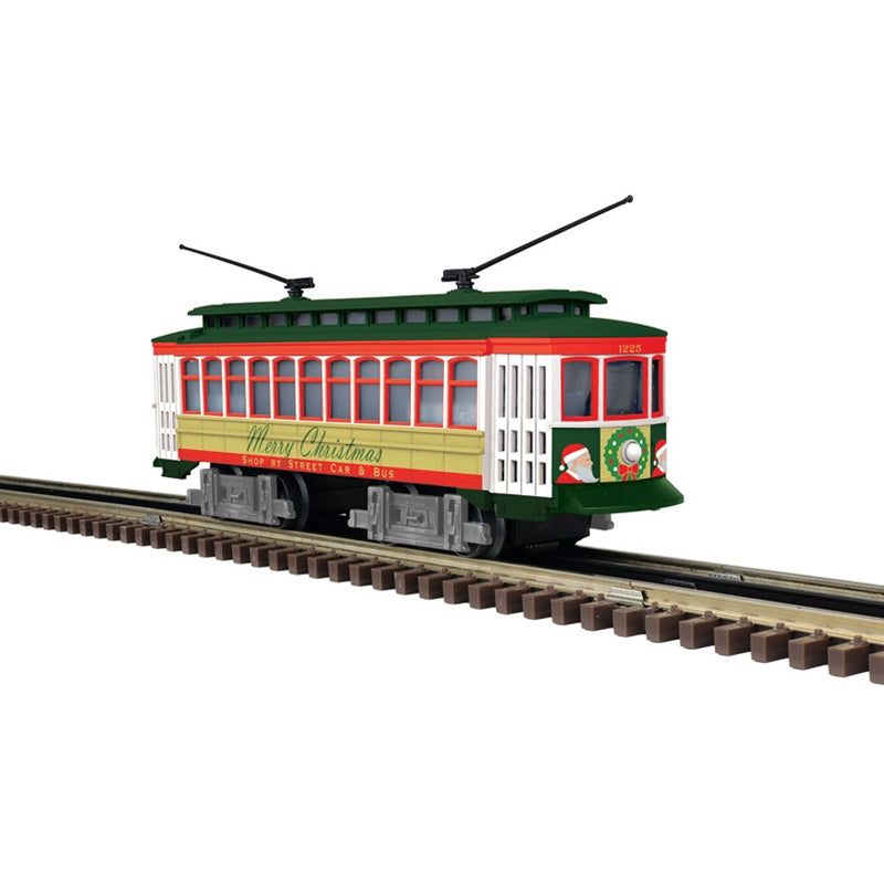 PREORDER Atlas O 1001202 Trolley 3-Rail Locomotive Conventional AC, Industrial Rail, Christmas