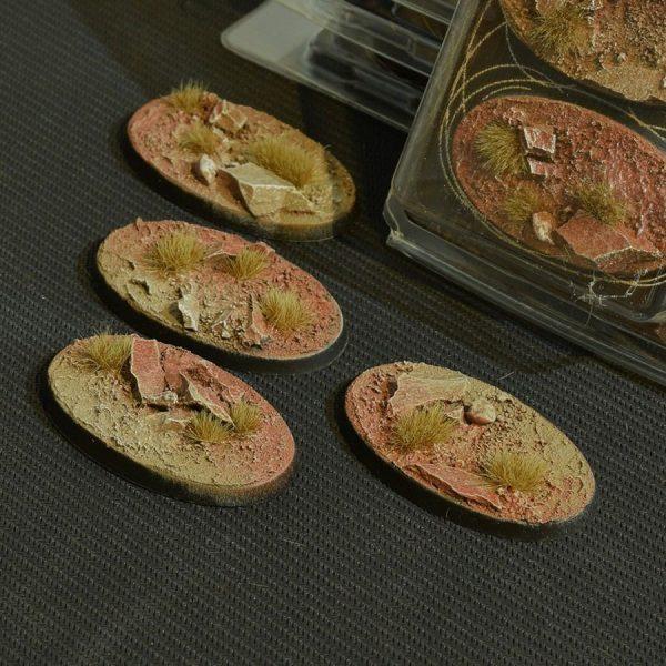 Gamers Grass Battle Ready Bases - Badlands - Oval 60mm (x4)