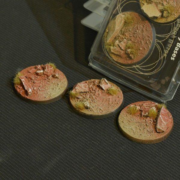 Gamers Grass Battle Ready Bases - Badlands - Round 50mm (x3)