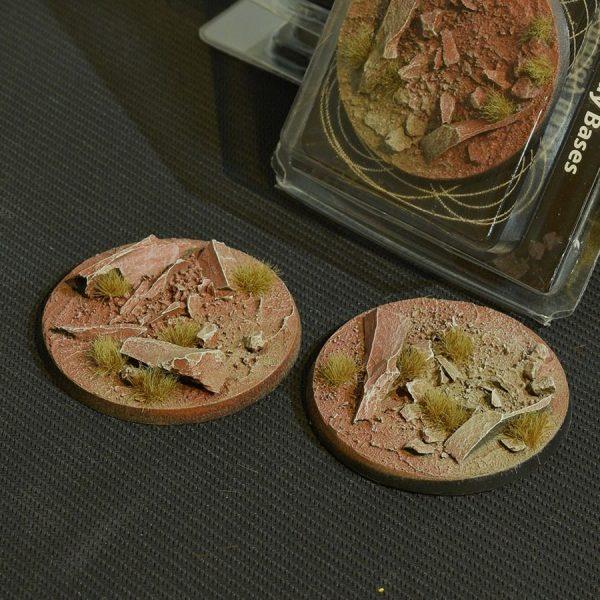 Gamers Grass Battle Ready Bases - Badlands - Round 60mm (x2)