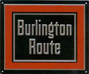 Microscale 10023 Burlington Route 8" x 6-3/4" Rectangular Embossed Aluminum Sign