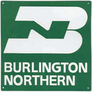 Microscale 10027 Burlington Northern 8" Square Embossed Aluminum Sign