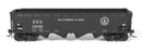 Broadway Limited Imports HO 10131 ARA 70-ton 4-Bay Hopper, B&O W2b, "13 Great States", 6-pack B