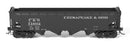 Broadway Limited Imports HO 10135 ARA 70-ton 4-Bay Hopper, C&O H7-13, Black & White, 6-pack B