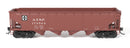 Broadway Limited Imports HO 10138 ARA 70-ton 4-Bay Hopper, ATSF, Oxide Red w/ White, 6-pack A