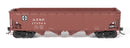 PREORDER Broadway Limited Imports HO 10138 ARA 70-ton 4-Bay Hopper, ATSF, Oxide Red w/ White, 6-pack A