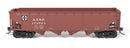 Broadway Limited Imports HO 10139 ARA 70-ton 4-Bay Hopper, ATSF, Oxide Red w/ White, 6-pack B
